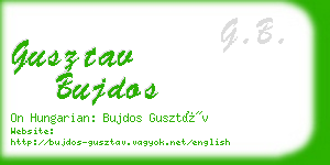 gusztav bujdos business card